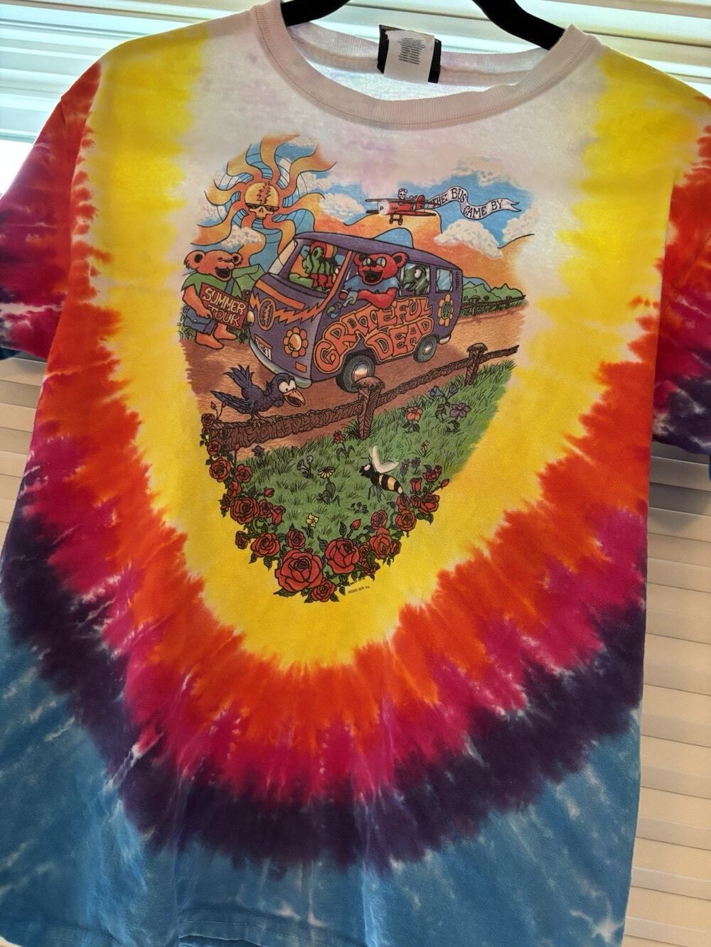 Y2K Liquid Blue Grateful Dead Summer Tour Reproduction Tie Dye Youth L